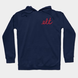 ELT Clothing Cursive Logo Red | Pocket Hoodie